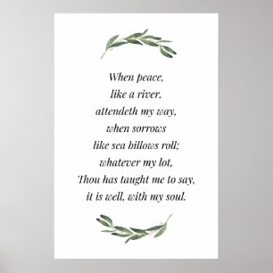 Het is goed met mijn soep, bijbelversie afdrukken, poster