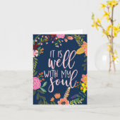 Het is goed met mijn soep, Hymn, Bijbel, Citaat Kaart (Gele Bloem)