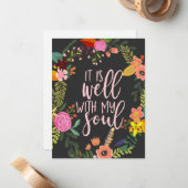 Het is goed met mijn soep, Hymn, Bijbel, Citaat Notitiekaartje (Voorkant / Achterkant in situ)