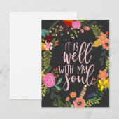 Het is goed met mijn soep, Hymn, Bijbel, Citaat Notitiekaartje (Voorkant / Achterkant)