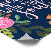 Het is goed met mijn soep, Hymn, Bijbel, Citaat Poster (Hoek)