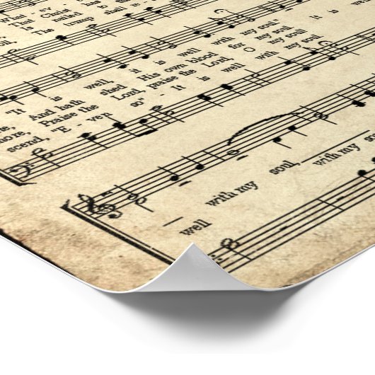 Het is goed met mijn  soep Hymn Poster (Hoek)