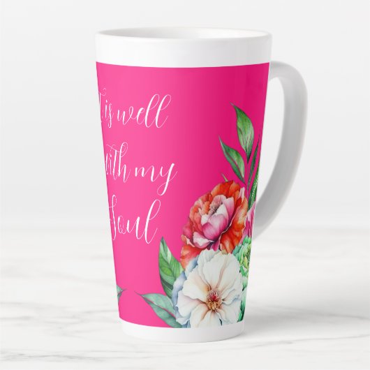 Het is goed met mijn soep latte mok (Rechterhoek)