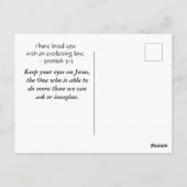 Het is goed met mijn soep, Winter Waterverf Deer Briefkaart (Achterkant)