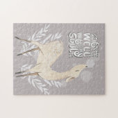 Het is goed met mijn soep, Winter Waterverf Deer Legpuzzel (Horizontaal)