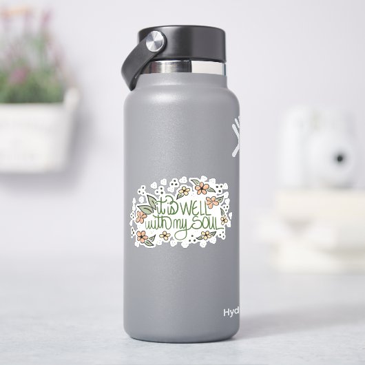 Het is goed met mijn soul custom-cut vinyl Sticker (HydroFlask)