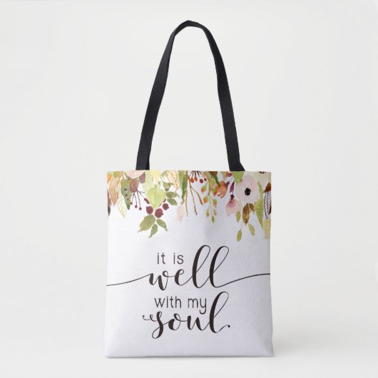 Het is goed met mijn Soul Floral-Canvas tas (Voorkant)