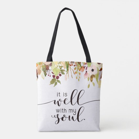 Het is goed met mijn Soul Floral-Canvas tas (Achterkant)