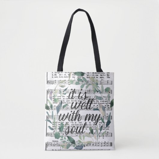 Het is goed met mijn Soul Floral Hymn Canvas tas (Voorkant)