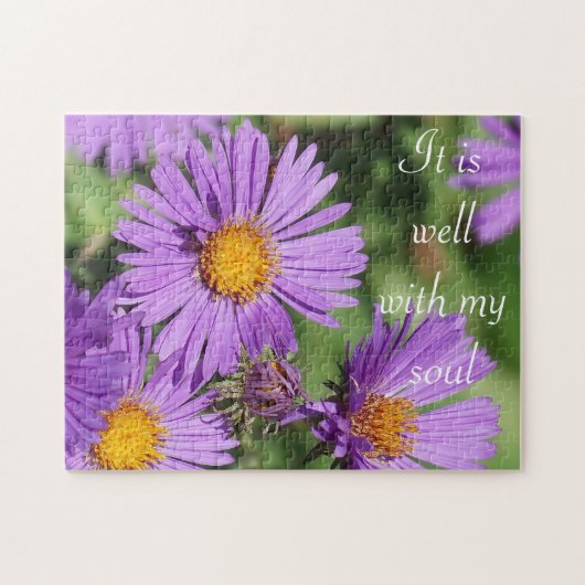 Het is goed met mijn Soul New England Aster Puzzle Legpuzzel (Horizontaal)