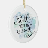 Het is goed met mijn vriendelijke kerstversiering keramisch ornament (Rechts)