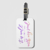 " het is goed met mijn ziel " bagagelabel met kaar (Voorkant (verticaal))