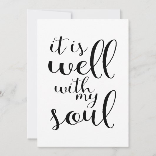 Het is goed met mijn ziel framesable kunst feestdagenkaart (Voorkant)