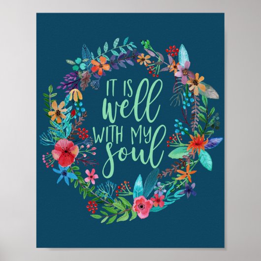 Het is goed met mijn ziel, Hymn, Inspirerend citaa Poster (Voorkant)