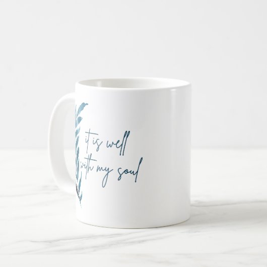 Het is goed met mijn ziel, Hymnal Coffee Mok (Voorkant links)