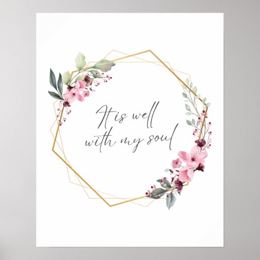 Het is goed met mijn ziel hymne citaat print (Voorkant)