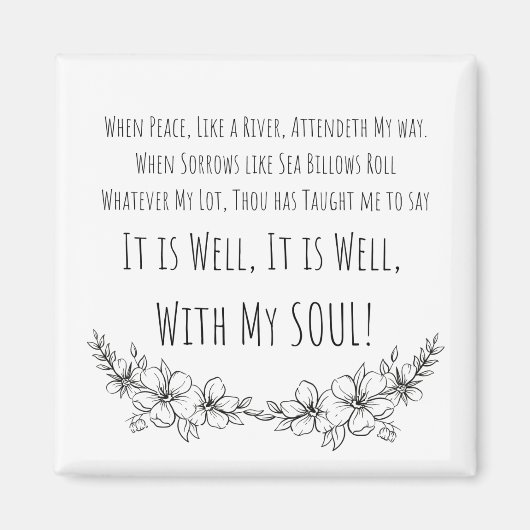 Het is goed met mijn ziel magneet (Voorkant)