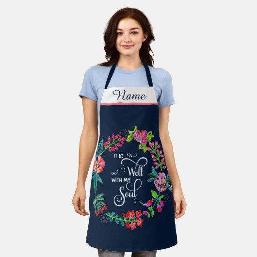 Het is goed met mijn ziel schort (Gedragen)