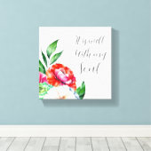 Het is goed met mijn ziel stretched canvas print (Insitu (Houten vloer))