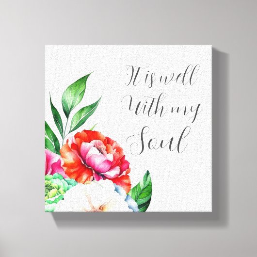 Het is goed met mijn ziel stretched canvas print (Voorkant)