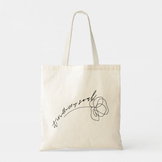 Het is goed met My Soul Floral Tote Bag (Achterkant)