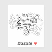 Het is goed muziek sticker (Vel)