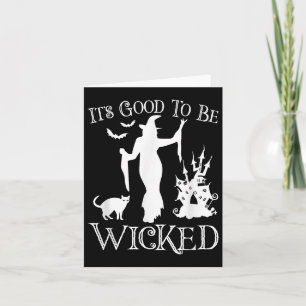 Het is goed om boos grappig Halloween Y Witch Grap Kaart