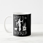 Het is goed om boos grappig Halloween Y Witch Grap Koffiemok (Links)