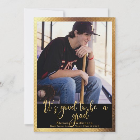 HET IS GOED OM EEN AFSTUDEERDER Goud Manuscript 4 Aankondiging (Voorkant)