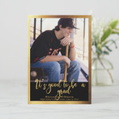 HET IS GOED OM EEN AFSTUDEERDER Goud Manuscript 4 Aankondiging (Staand voorkant)