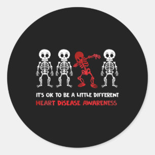 Het is goed om een beetje anders hart-en vaatziekt ronde sticker