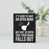 Het is goed om een open geest te hebben, grappig s briefkaart (Staand voorkant)