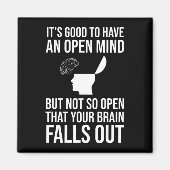 Het is goed om een open geest te hebben, grappig s magneet (Voorkant)