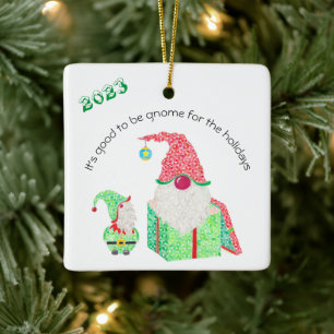 Het is goed om Gnome Ceramic Ornament te zijn