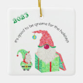 Het is goed om Gnome Ceramic Ornament te zijn (Voorkant)