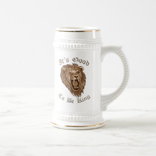 Het is goed om koning Lion Beer Stein te zijn Bierpul (Rechts)