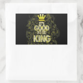 HET IS GOED OM KONING TE ZIJN. RECHTHOEKIGE STICKER (Tas)