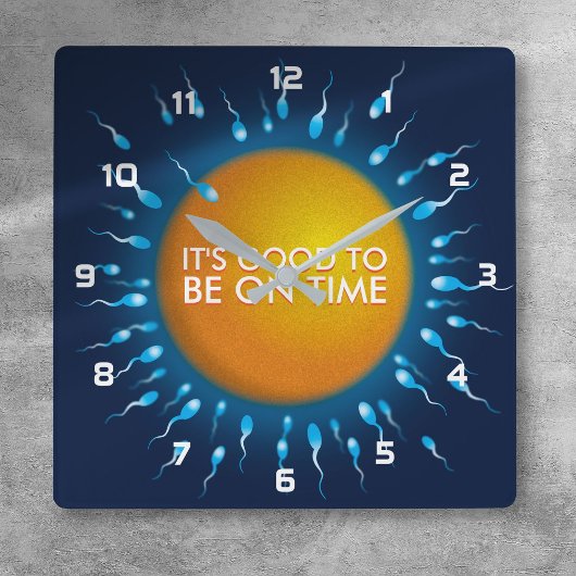 HET IS GOED OM OP TIJD TE ZIJN VIERKANTE KLOK