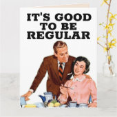 HET IS GOED OM REGELMATIG TE ZIJN - grappige POOP  Kaart (Gele Bloem)