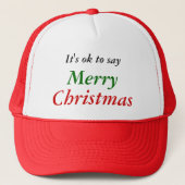 Het is goed om te zeggen 'Merry Kerstmis Pet' Trucker Pet (Voorkant)