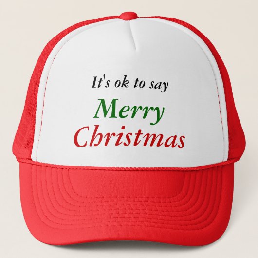 Het is goed om te zeggen 'Merry Kerstmis Pet' Trucker Pet (Voorkant)