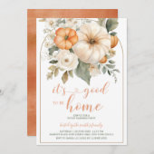 Het is goed om thuis te zijn Pumpkin housewarming  Kaart (Voorkant / Achterkant)