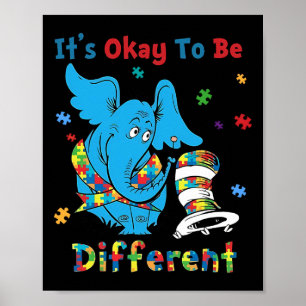 Het is goed om verschillende autisme bewustzijn Sc Poster