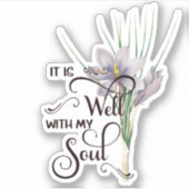 Het is goed paarse bloemen sticker (Voorkant)