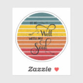 Het is goed retro zonsondergang sticker (Vel)