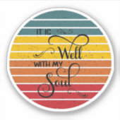 Het is goed retro zonsondergang sticker (Voorkant)