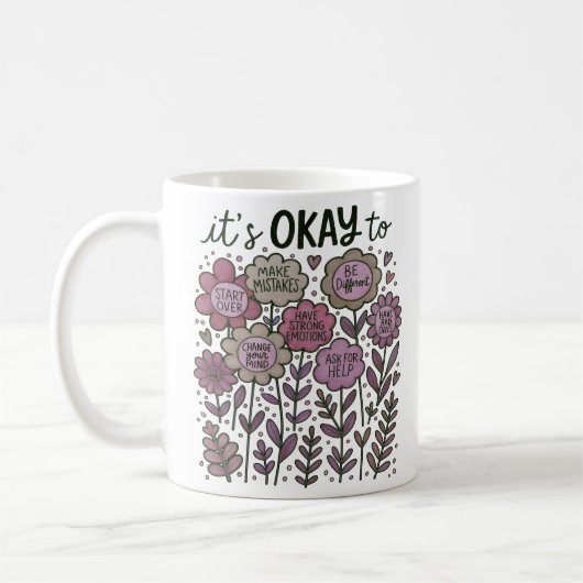 Het is goed voor Boho Floral Koffiemok (Links)