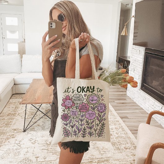 Het is goed voor Boho Floral Tote Bag