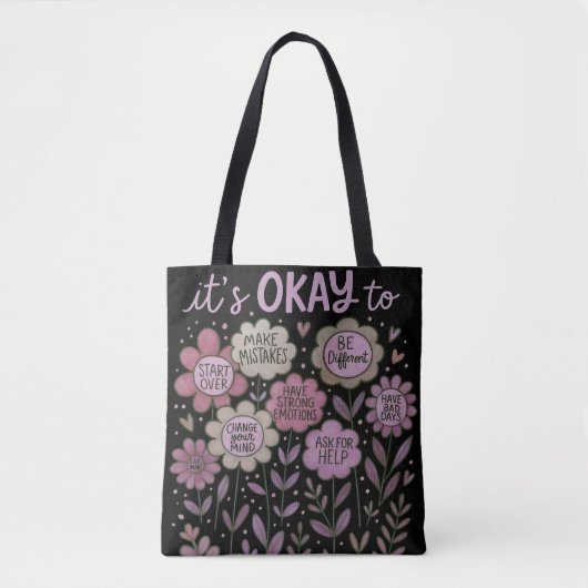Het is goed voor Boho Floral Tote Bag (Voorkant)