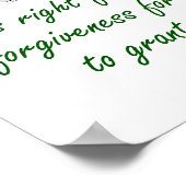 Het is goed voor hem dat vergiffenis vraagt - verg poster (Hoek)